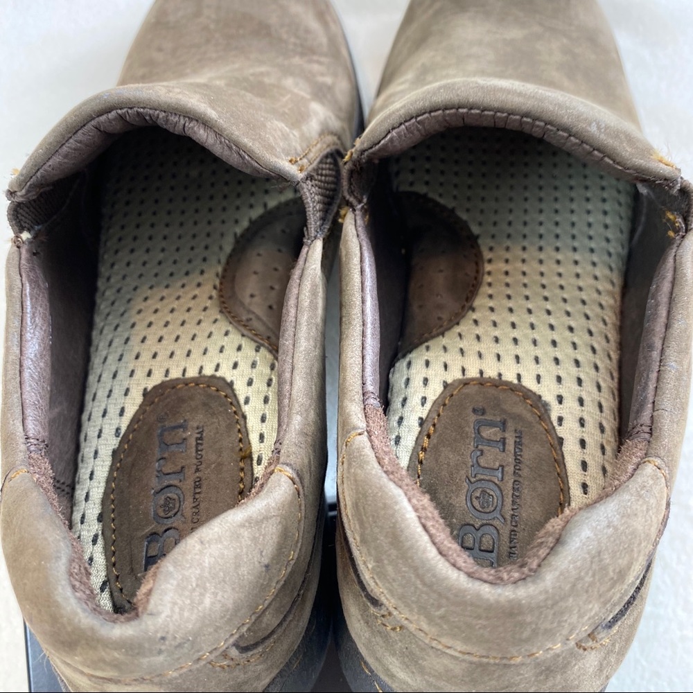 Born Phoebe Nubuck Taupe Slip On Loafers - Picture 11 of 15